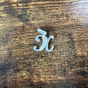 Letter “X” pendant, silver 925